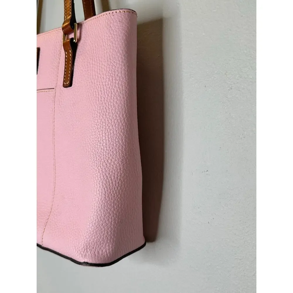 DOONEY & BOURKE Pale Pink Pebbled Leather Lexington Shopper Shoulder Bag